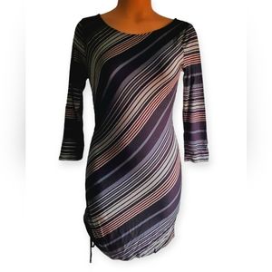 Maternity Jessica Simpson Long Sleeve black gray Shirt Short Dress Size Small